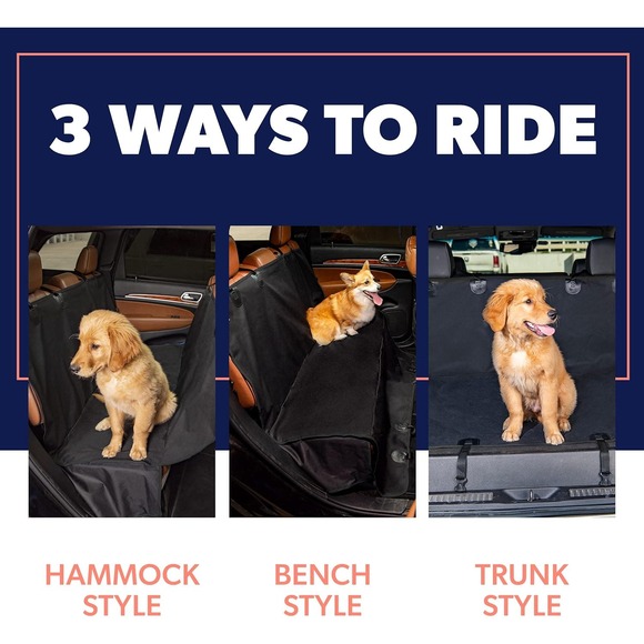 WOOF hammock style pet seat cover NEW IN Box BLACK Universal Fit - Picture 5 of 10